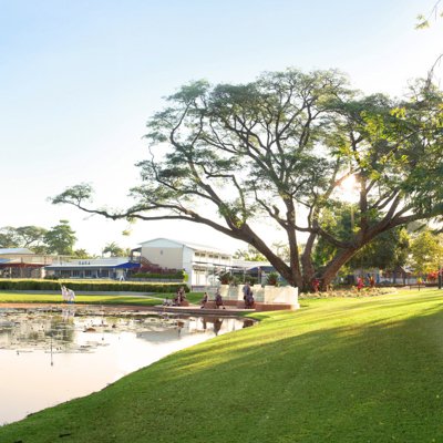 School grounds and lagoon